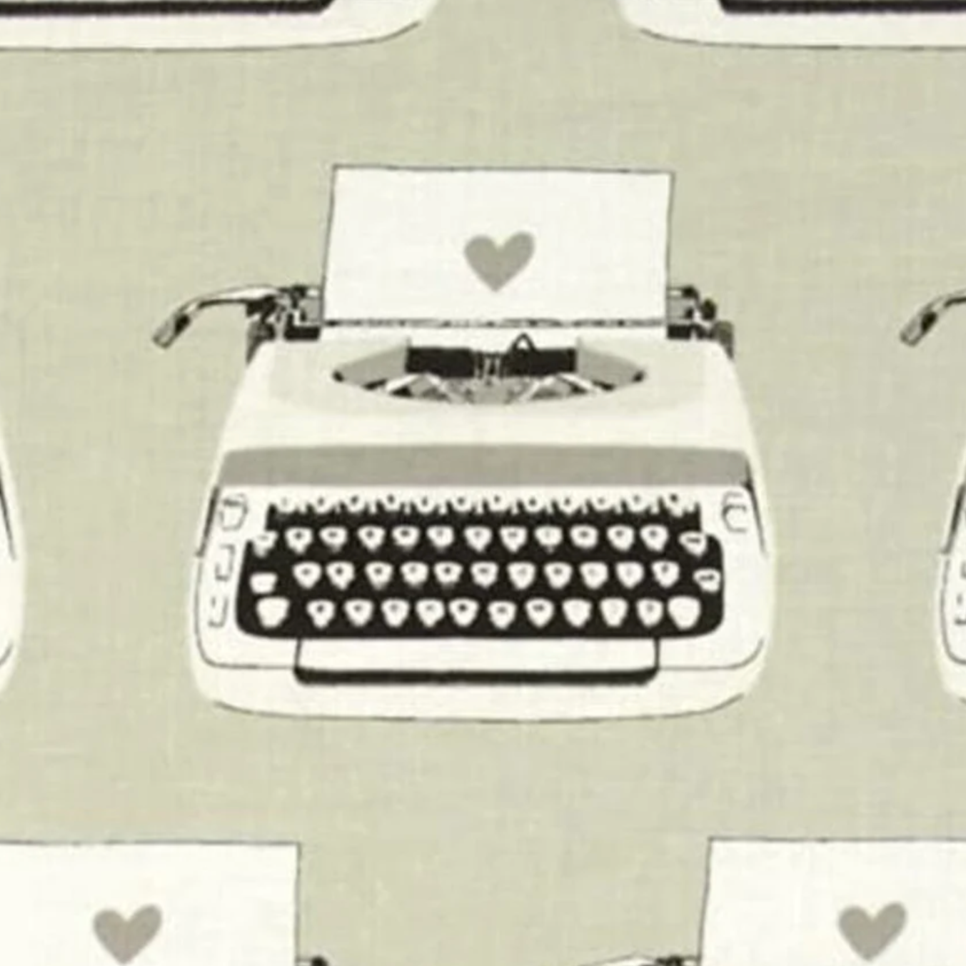 Cotton + Steel Typewriters Black and White OOP Out of Print