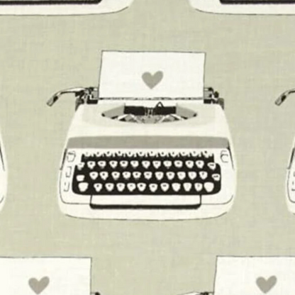 Cotton + Steel Typewriters Black and White OOP Out of Print