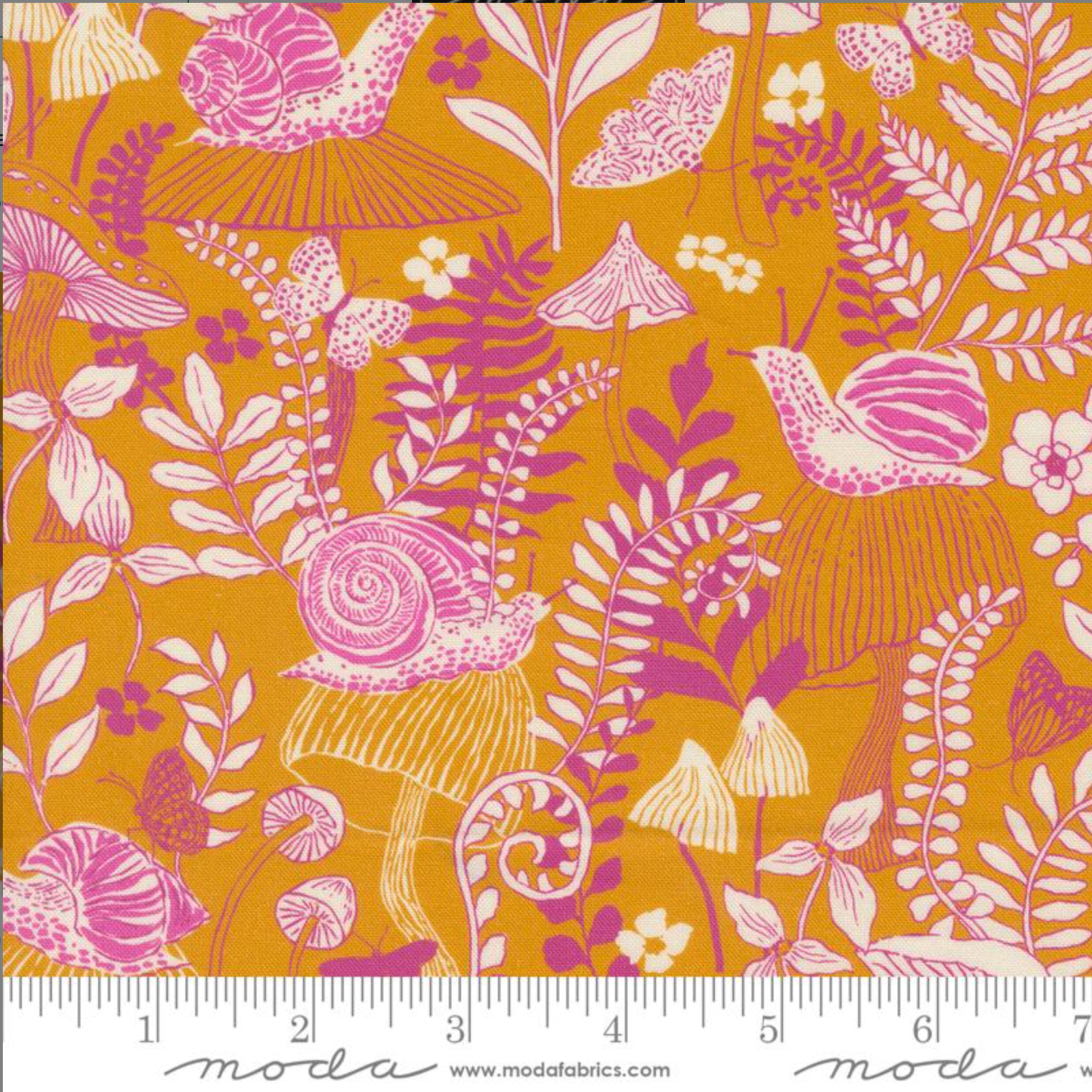 Crystal Manning Moda Maeve Mushroom Moths Golden 11933 24