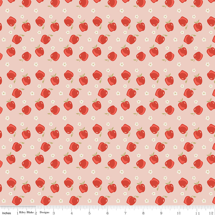 Dani Mogstad Riley Blake Designs Vintage Charm Apples C15273-BLUSH