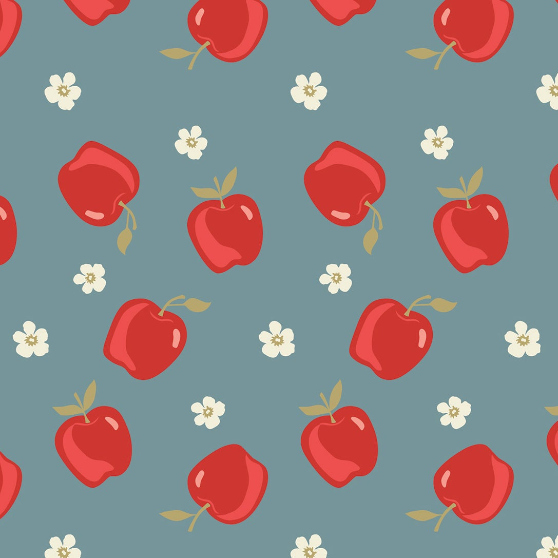 Dani Mogstad Riley Blake Designs Vintage Charm Apples C15273-STONE