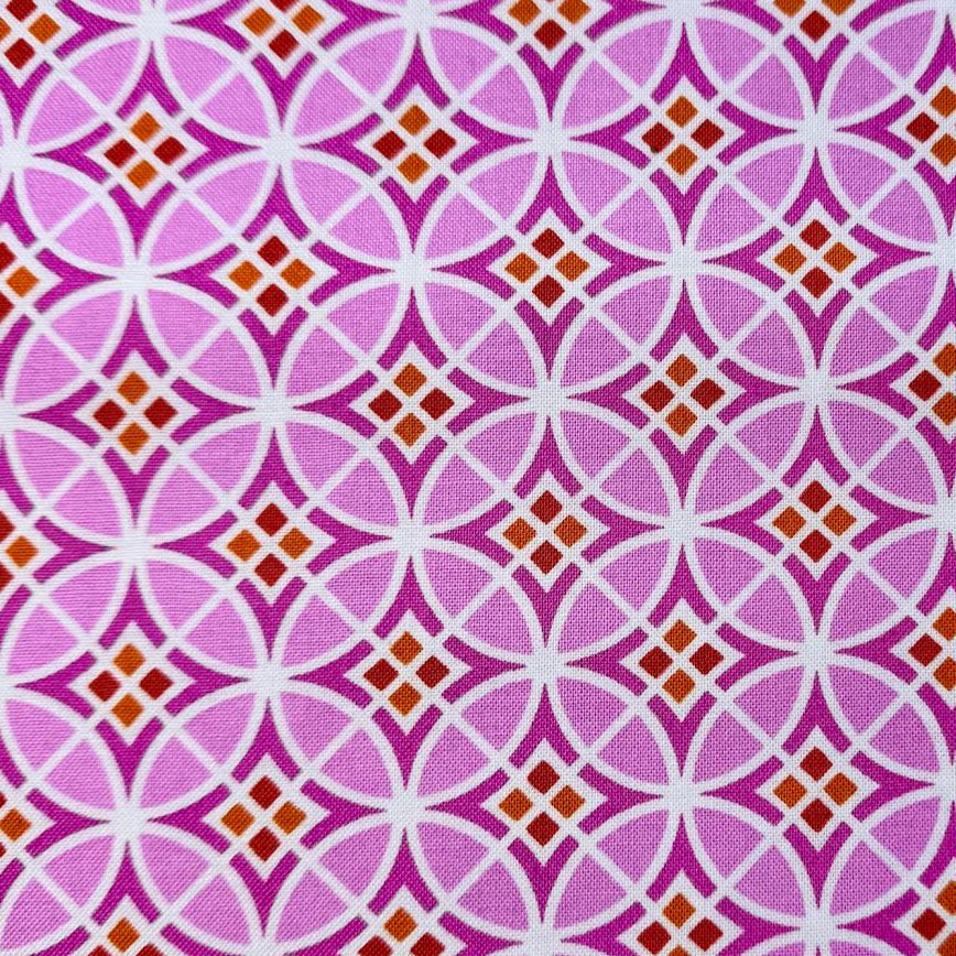 Dena Designs FreeSpirit Fabrics Monaco Circle Pane Fuchsia 