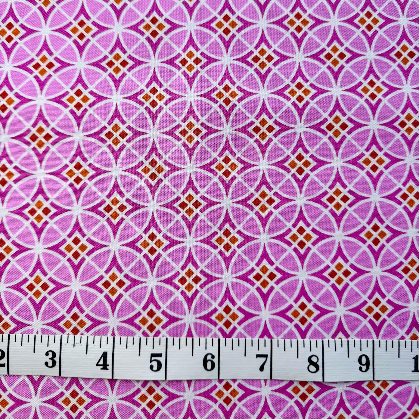 Dena Designs FreeSpirit Fabrics Monaco Circle Pane Fuchsia 