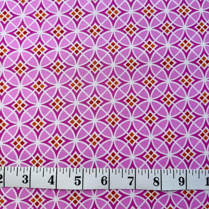 Dena Designs FreeSpirit Fabrics Monaco Circle Pane Fuchsia 