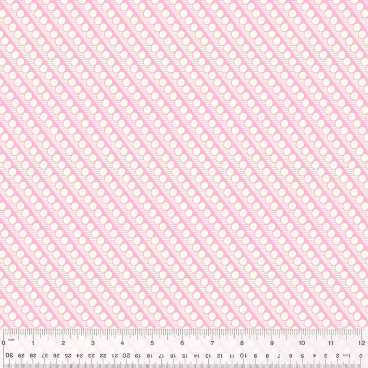 Denyse Schmidt Windham Fabrics Bonny Diagonal Dot 53644-1 Light Pink