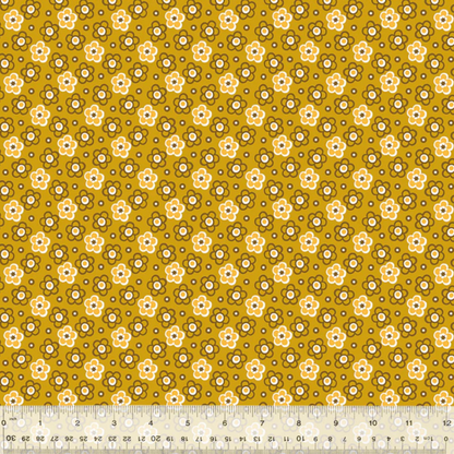 Denyse Schmidt Windham Fabrics Bonny Shadow Posy 53642-7 Ochre