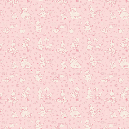 Elea Lutz Poppie Cotton Home Sweet Home Chore Time VR24461 Pink