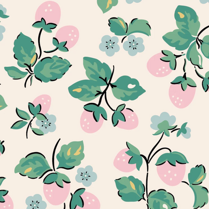 Elea Lutz Poppie Cotton Home Sweet Home Strawberry Cake VR24454 Cream