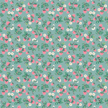 Elea Lutz Poppie Cotton Home Sweet Home Strawberry Cake VR24455 Blue