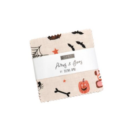 Elena Amo Moda Fabrics Purrs and Boos 2.5" Mini Charm Pack 39060MC