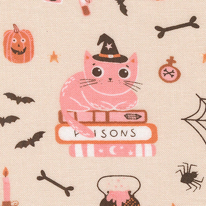 Elena Amo Moda Fabrics Purrs and Boos Cats 39060 11 Moonbeam