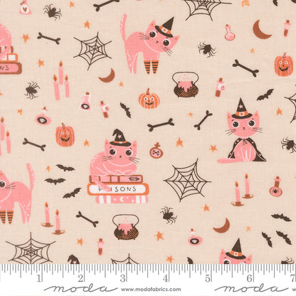 Elena Amo Moda Fabrics Purrs and Boos Cats 39060 11 Moonbeam
