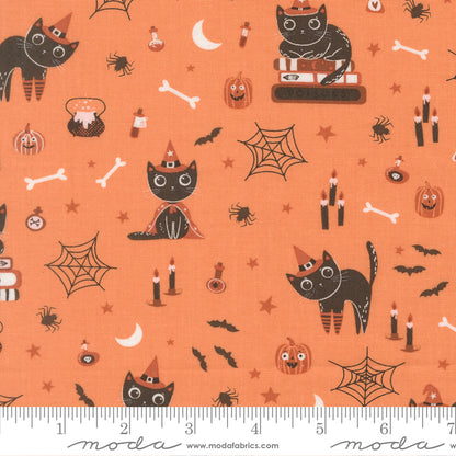 Elena Amo Moda Fabrics Purrs and Boos Cats 39060 14 Pumpkin