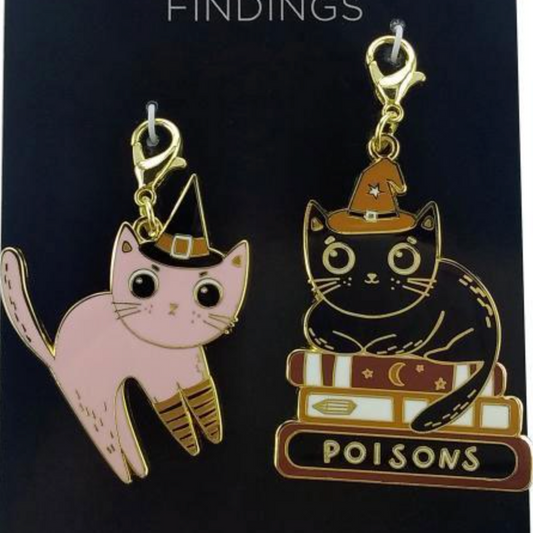 Elena Amo Moda Fabrics Purrs and Boos Cats Zipper Charm EA207