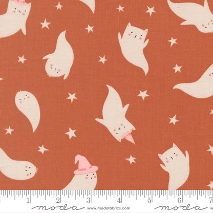 Elena Amo Moda Fabrics Purrs and Boos Ghosts 39061 15 Spice