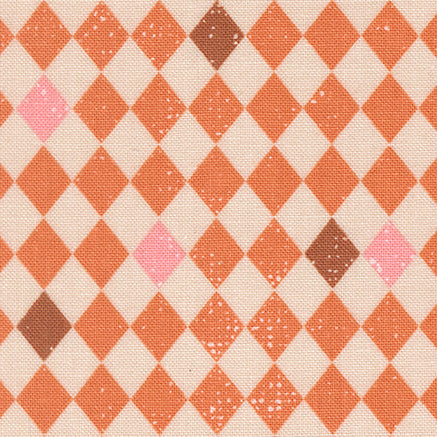 Elena Amo Moda Fabrics Purrs and Boos Harlequin Diamonds 39067 24 Pumpkin