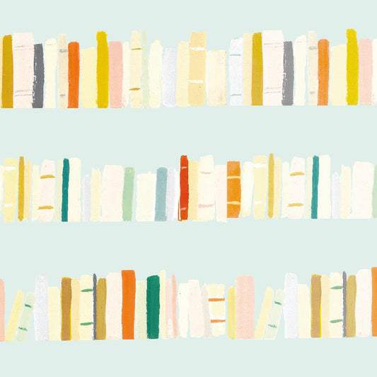 Emily Winfield Martin Riley Blake Designs The Littlest Family's Big Day Book Shelf C11495-AQUA