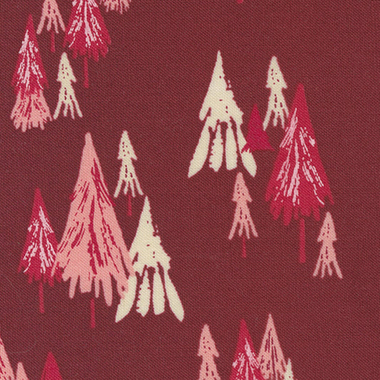 Fancy That Design House Moda Fabrics Good News Great Joy Fir Forest 45562 14 Cranberry