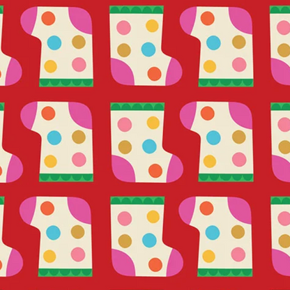 Fizzy Pop Prints Thread and Ink Design Home for Christmas HOME1052 Stockings