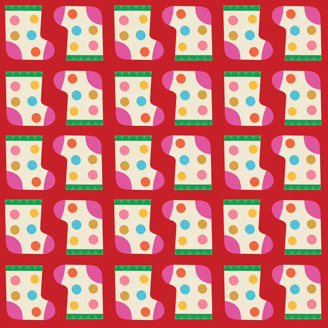 Fizzy Pop Prints Thread and Ink Design Home for Christmas HOME1052 Stockings