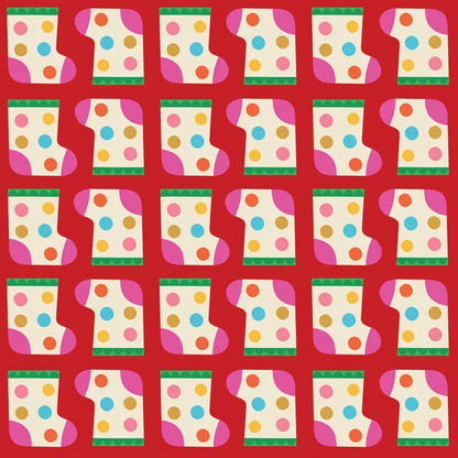 Fizzy Pop Prints Thread and Ink Design Home for Christmas HOME1052 Stockings