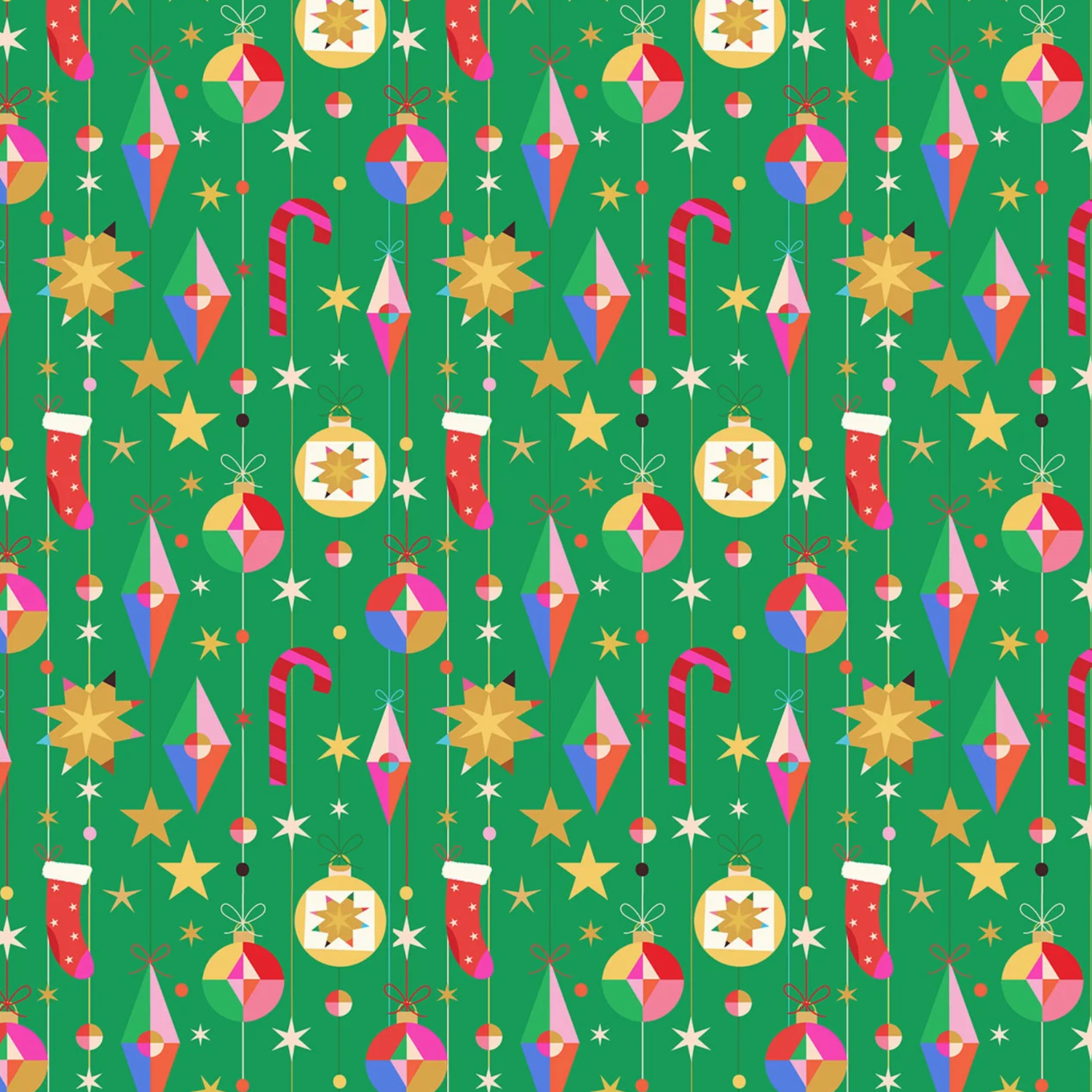 Fizzy Pop Prints Thread and Ink Design Home for Christmas HOME1053 Deck the Tree