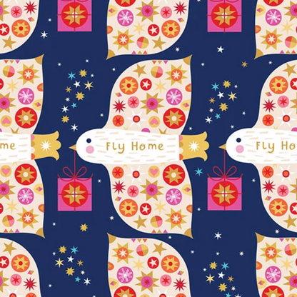 Fizzy Pop Prints Thread and Ink Design Home for Christmas HOME1054 Flying Home