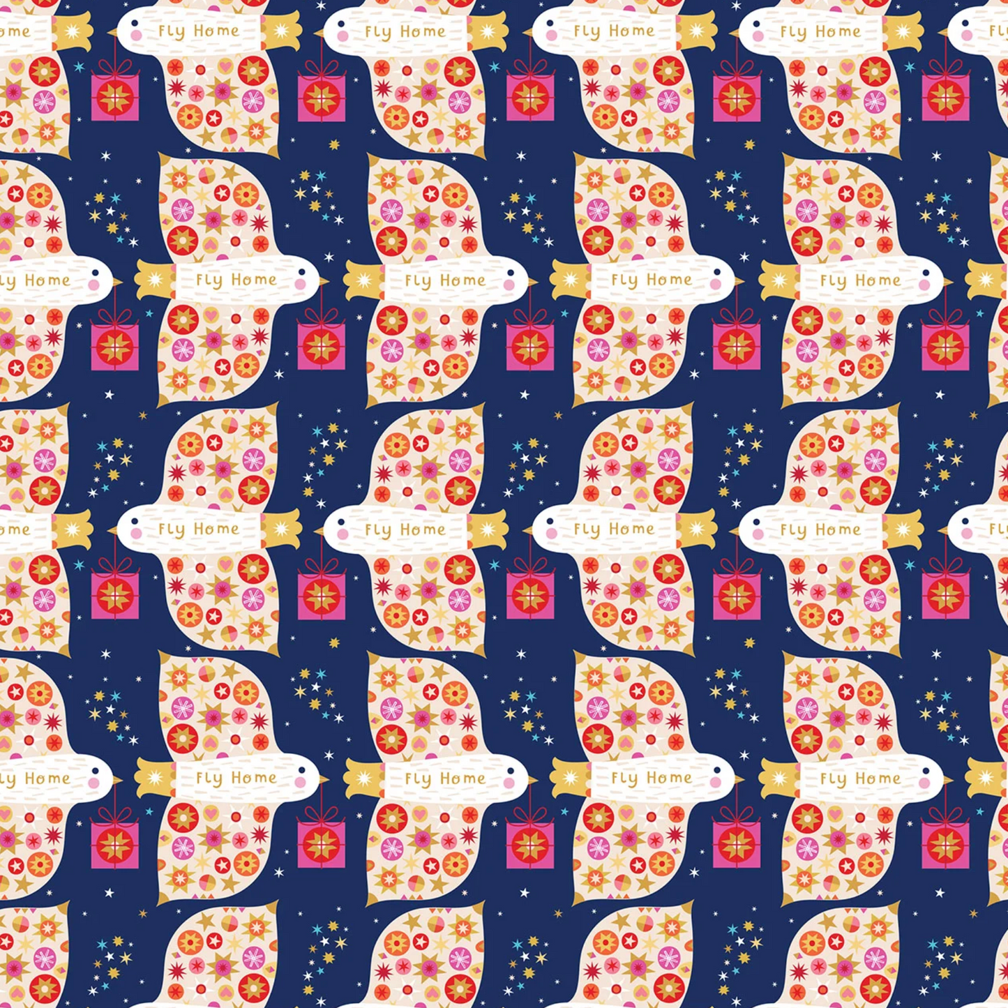 Fizzy Pop Prints Thread and Ink Design Home for Christmas HOME1054 Flying Home