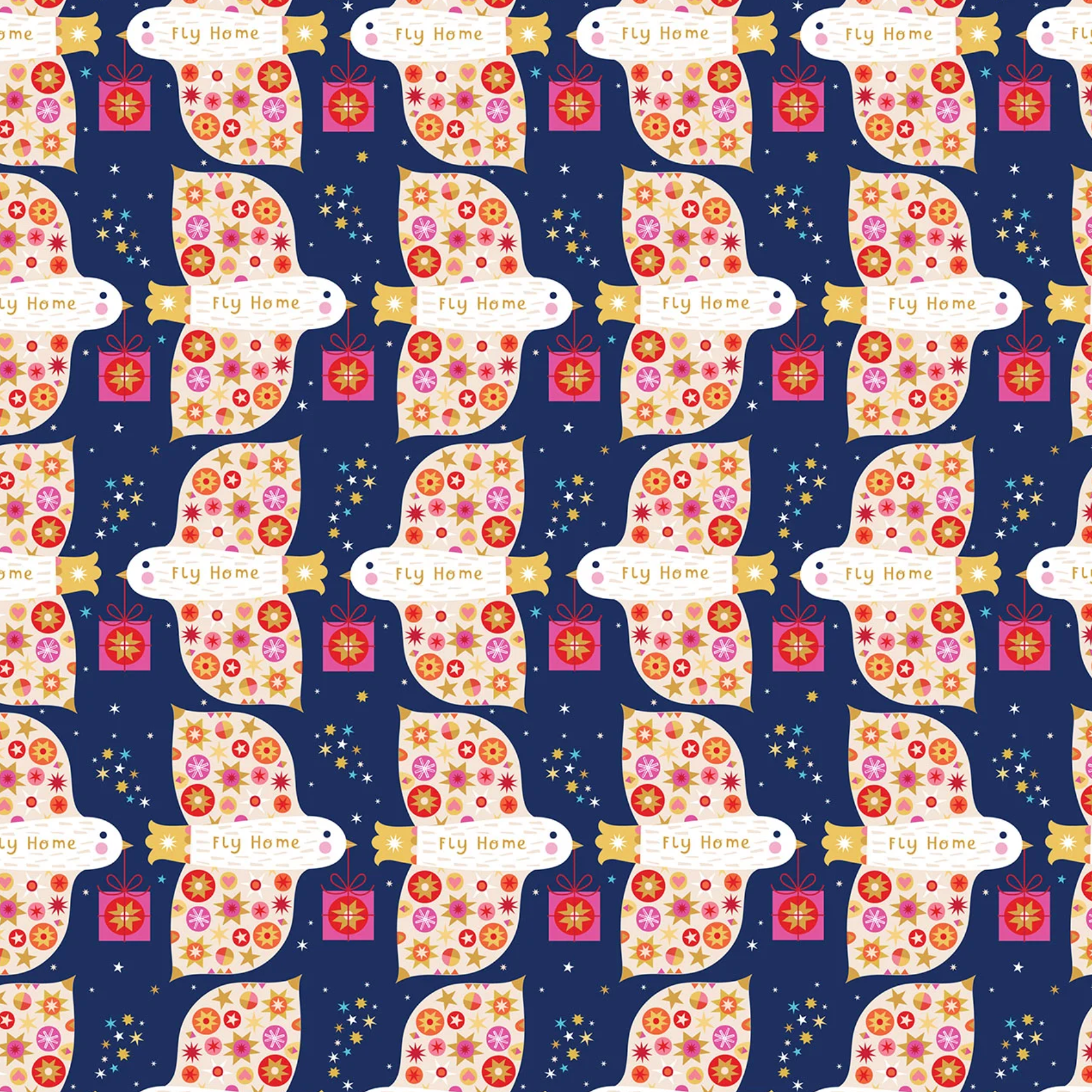 Fizzy Pop Prints Thread and Ink Design Home for Christmas HOME1054 Flying Home