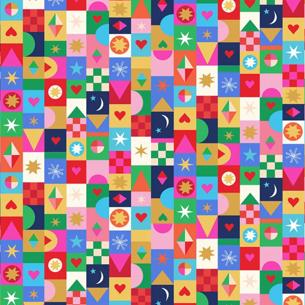 Fizzy Pop Prints Thread and Ink Design Home for Christmas HOME1056 Jolly Squares