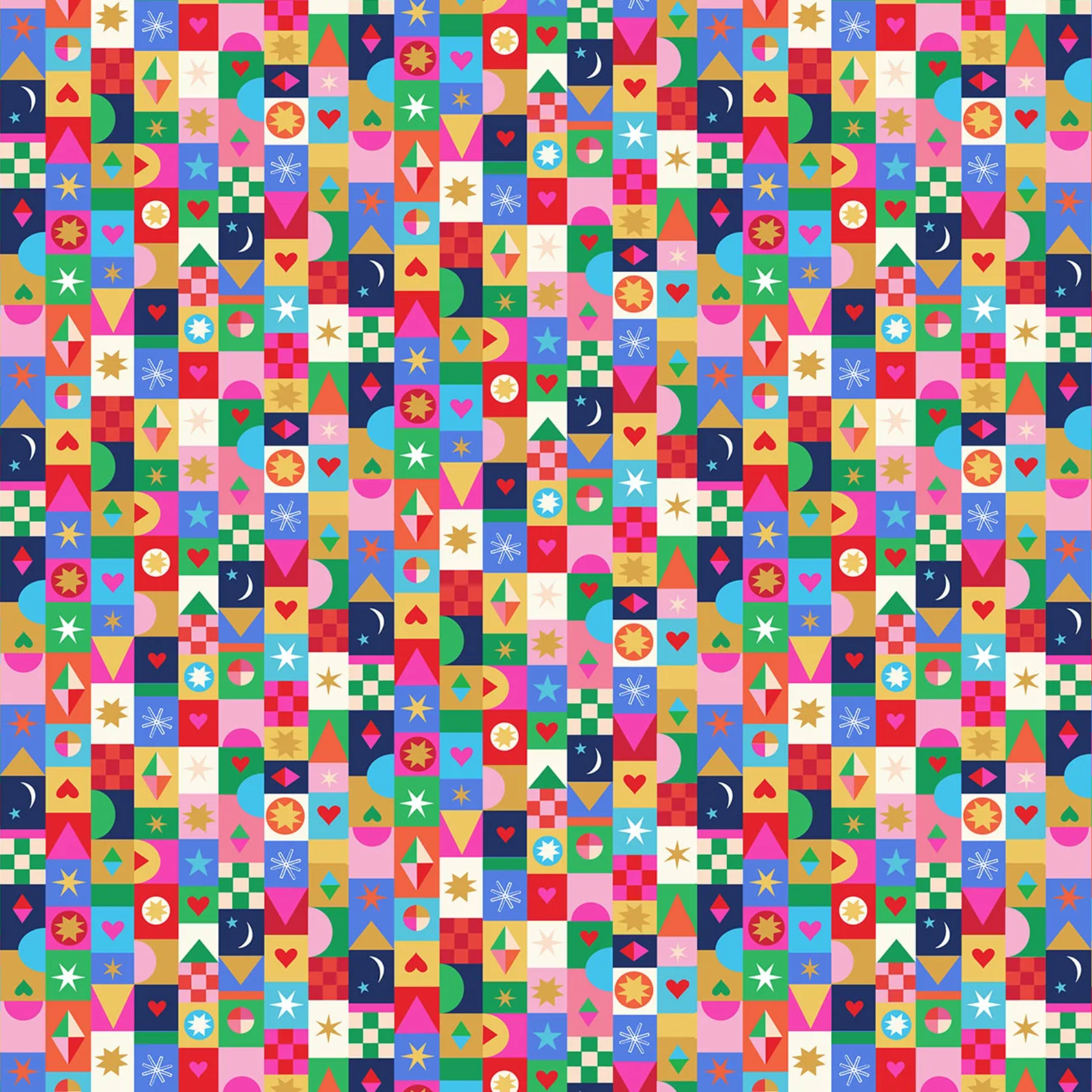 Fizzy Pop Prints Thread and Ink Design Home for Christmas HOME1056 Jolly Squares