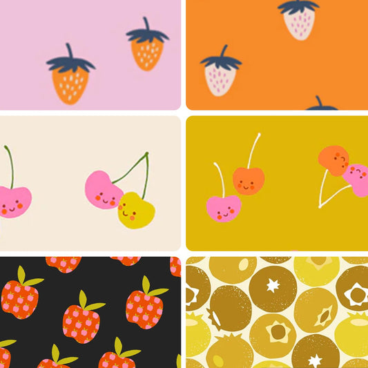 Fruit Loopy Fat Quarter Bundle Art Gallery Fabrics Ruby Star Society Cotton and Steel