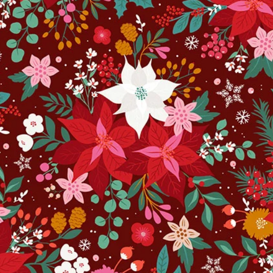 Geetanjali Behera Thread and Ink Design Studio Deck the Halls Poinsettia DECK1063