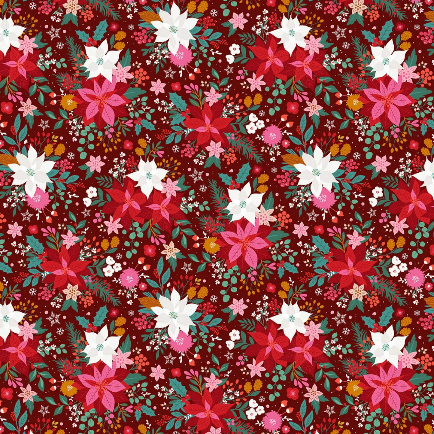 Geetanjali Behera Thread and Ink Design Studio Deck the Halls Poinsettia DECK1063