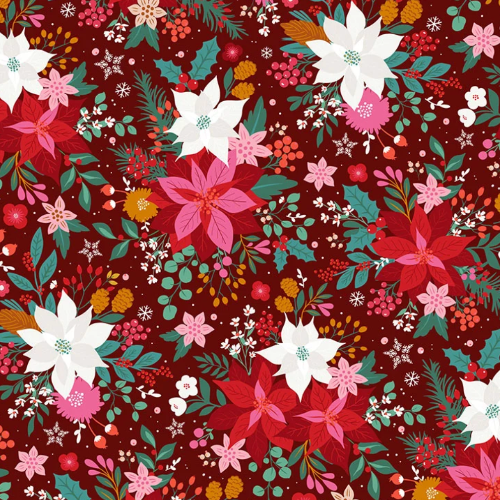 Geetanjali Behera Thread and Ink Design Studio Deck the Halls Poinsettia DECK1063