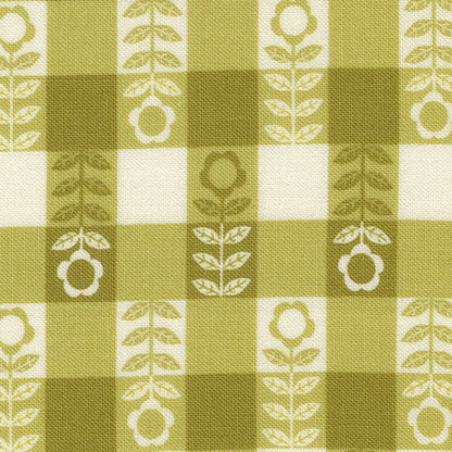 Gingiber Moda Fabrics Night Owl Flower Plaid 48426 15 Leaf