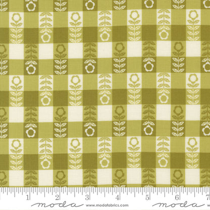 Gingiber Moda Fabrics Night Owl Flower Plaid 48426 15 Leaf