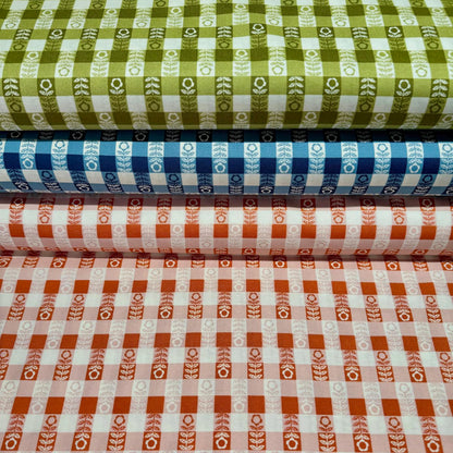 Gingiber Moda Fabrics Night Owl Flower Plaid 48426 20 Petal