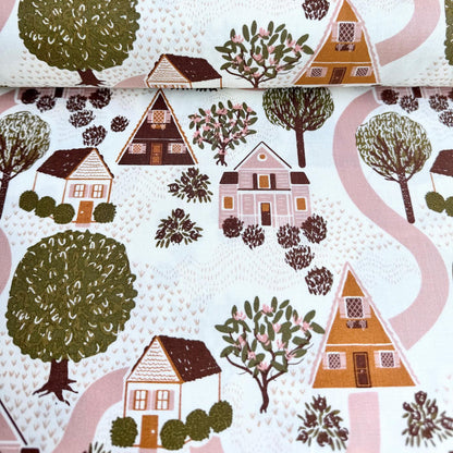 Gingiber Moda Fabrics Quaint Cottage Street View Cloud 48370 11
