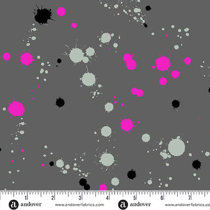 Giucy Giuce Andover Fabrics 40 Spatter A-140-C Dayglo