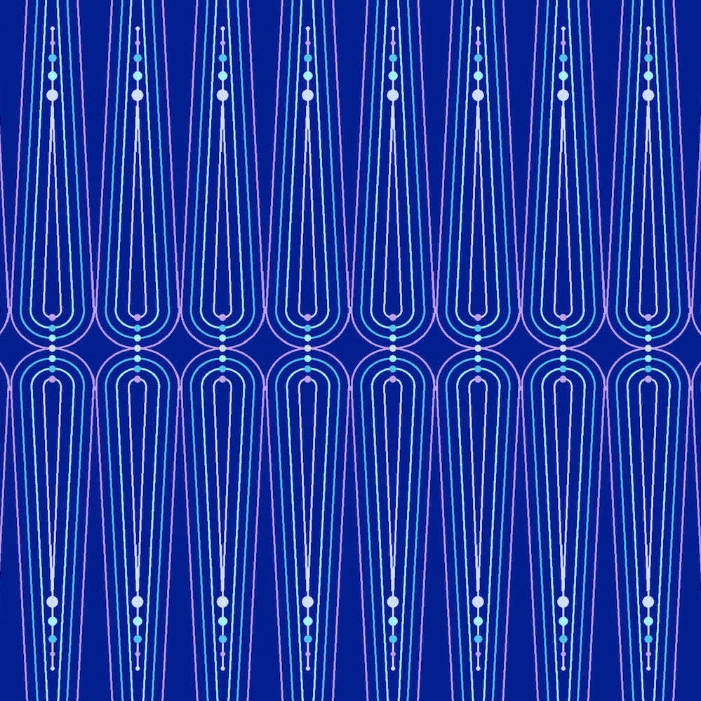 Giucy Giuce Andover Fabrics Century Prints Deco Frost Icicles Frozen CS-1110-B