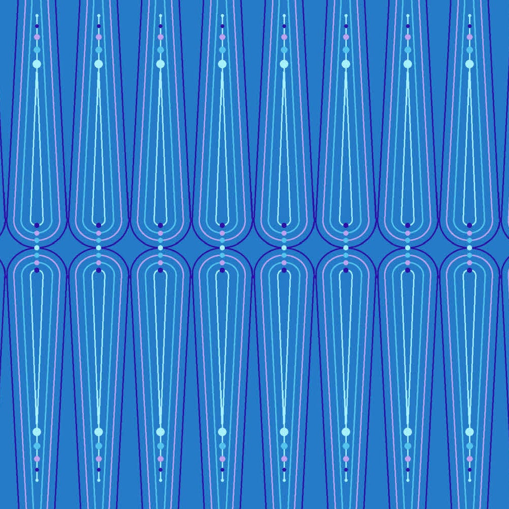 Giucy Giuce Andover Fabrics Century Prints Deco Frost Icicles Ice CS-1110-LB