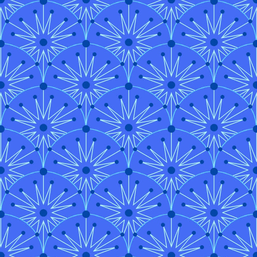 Giucy Giuce Andover Fabrics Century Prints Deco Frost Winter Clamshells CS-1111-B Glacier