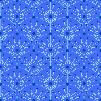 Giucy Giuce Andover Fabrics Century Prints Deco Frost Winter Clamshells CS-1111-B Glacier