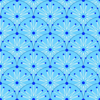 Giucy Giuce Andover Fabrics Century Prints Deco Frost Winter Clamshells CS-1111-LB Glacier