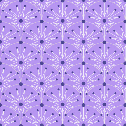 Giucy Giuce Andover Fabrics Century Prints Deco Frost Winter Clamshells CS-1111-P Purple
