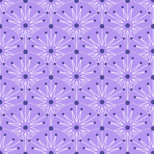 Giucy Giuce Andover Fabrics Century Prints Deco Frost Winter Clamshells CS-1111-P Purple