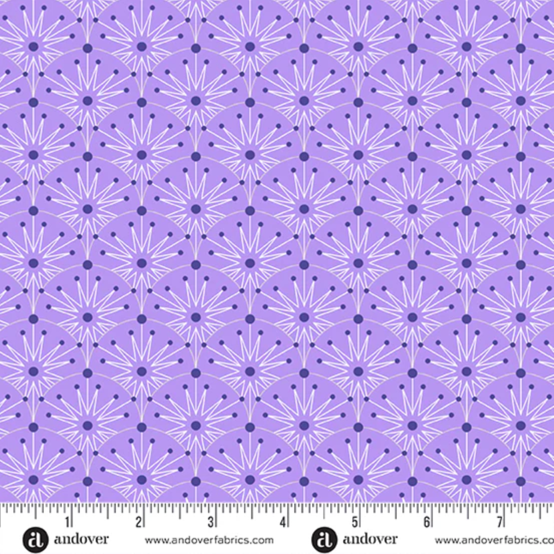 Giucy Giuce Andover Fabrics Century Prints Deco Frost Winter Clamshells CS-1111-P Purple