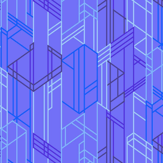 Giucy Giuce Andover Fabrics Century Prints Deco Glo 2 Meander Huckleberry CS-276-P