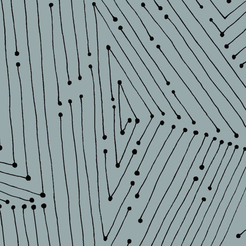 Giucy Giuce Andover Fabrics Ink Connect Fog A-912-CL